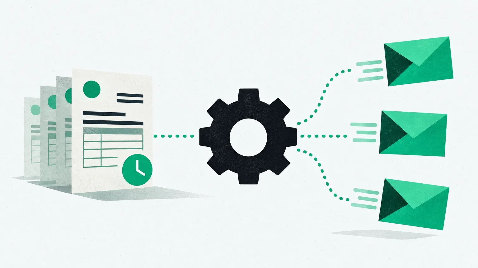 Illustration éditoriale : Automatiser les relances clients