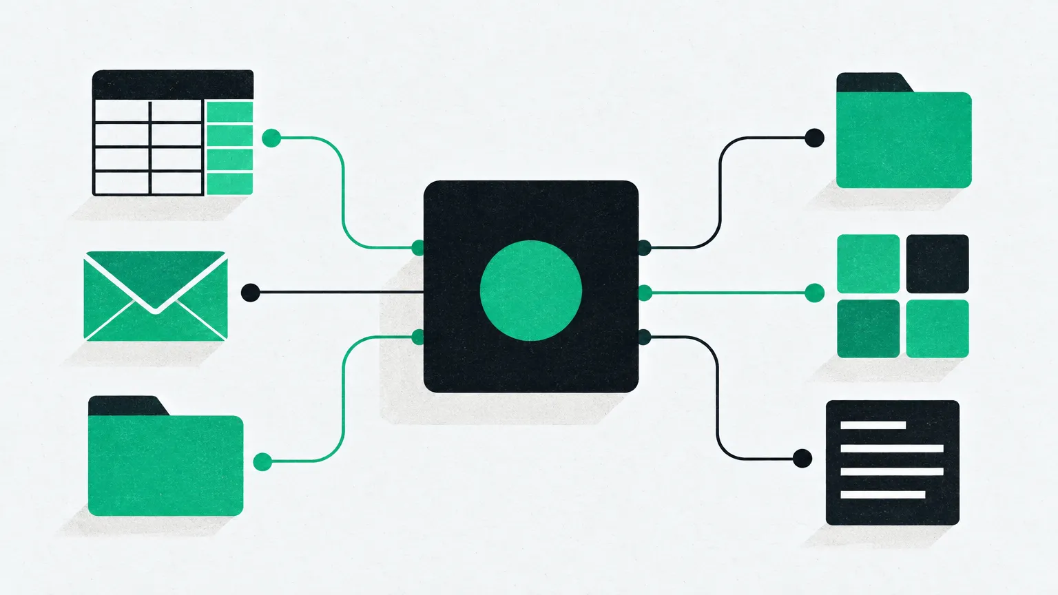 Illustration éditoriale : Plateforme IA pour PME