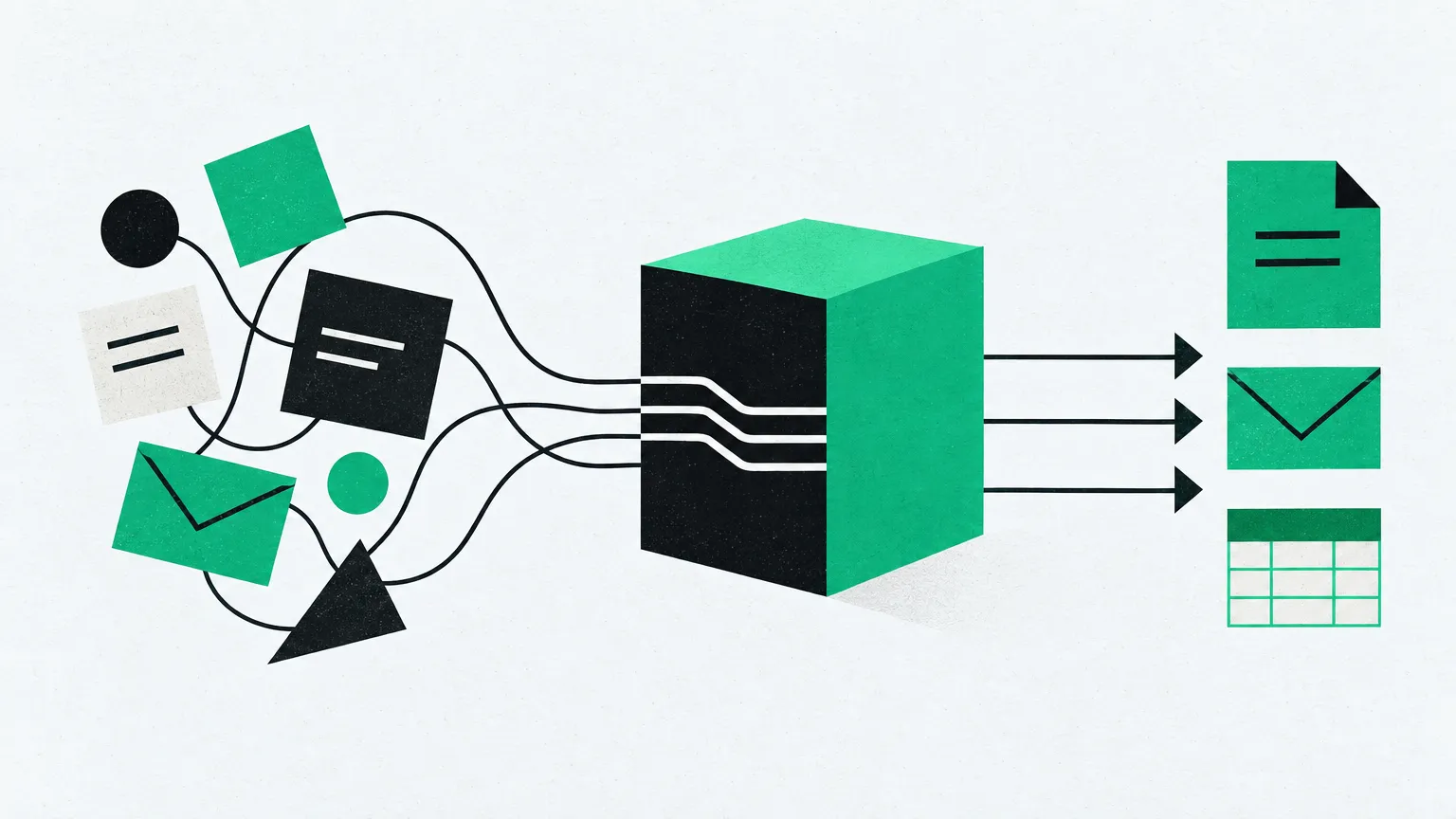 Illustration éditoriale : Optimisation des Processus par l'IA