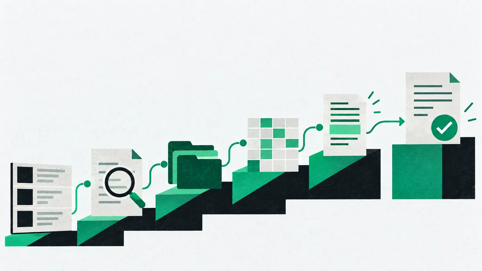 Illustration éditoriale : Automatisation de la réponse aux appels d'offres pour PME